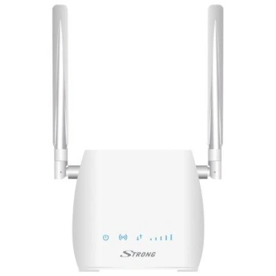 STRONG 4G LTE router 300M/ Wi-Fi standard 802.11 b/g/n/ 300 Mbit/s/ 2,4GHz/ 1x LAN/ USB/ SIM slot/ 2 odnímatelné antény, 4GROUTER300M