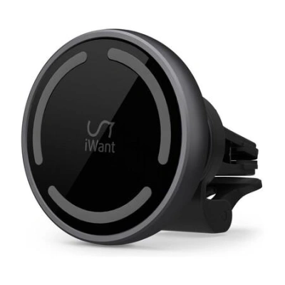 iWant Air magnetický držák do auta s bezdrátovým nabíjením vesmírně šedý