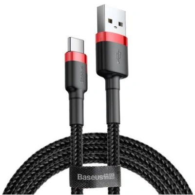 Baseus Cafule kabel USB-C 3A 1m (červeno-černý)