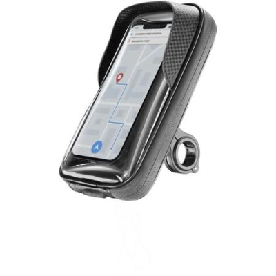 Univerzální držák mobilního telefonu Cellularline Rider Shield na řídítka  pro motorku i kolo, voděodolný, do vel. 6,7",