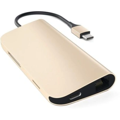 Satechi USB-C Multiport adaptér 4K 8ports - Gold Aluminium, ST-TCMAG