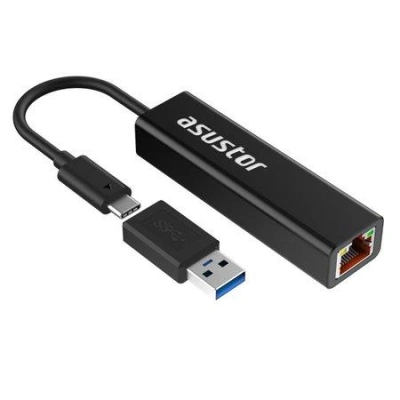 Asustor adaptér AS-U2.5G2 / USB3.2 Gen 1 type-C to 2.5GBASE-T / v balení redukce USB-C na USB-A, 92G01-N02U0002