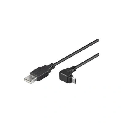 PremiumCord Kabel micro USB 2.0, A-B, 90°, 3m