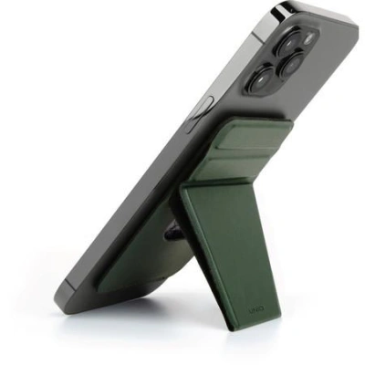 Pouzdro UNIQ LYFT MagSafe stojánek se sloty pro platební kartu tmavě zelené