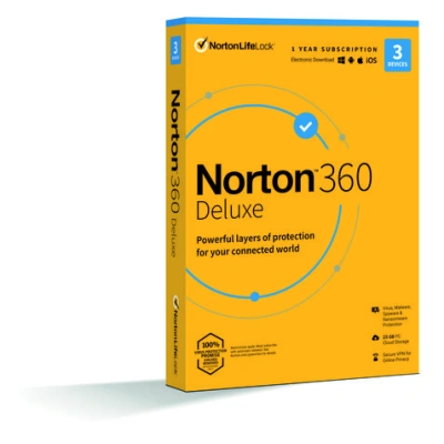 NORTON 360 DELUXE 25GB CZ 1uživatel pro 3 zařízení na 1rok_CZ box, 21416704