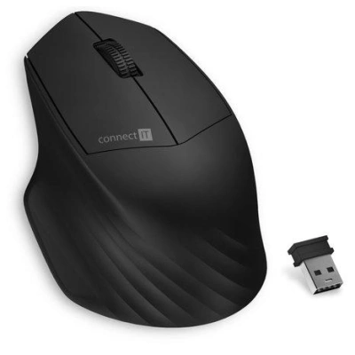 CONNECT IT Triple SmartSwitch bezdrátová myš, 2.4 GHz & Bluetooth 5.0, ČERNÁ, CMO-4040-BK
