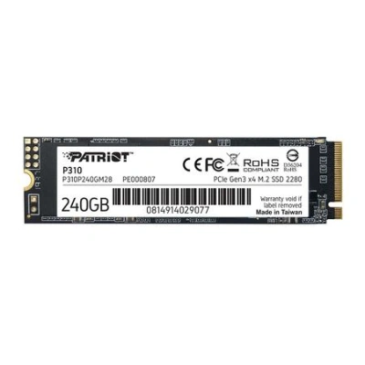 PATRIOT P310 240GB SSD / Interní / M.2 PCIe Gen3 x4 NVMe 1.3 / 2280, P310P250GM28