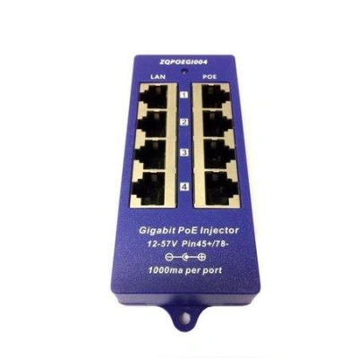 POE gigabitový stíněný 4-portový pasivní panel, POE-PAN4-GB