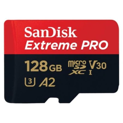 Paměťová karta SANDISK EXTREME PRO microSDXC 128GB 200/90 MB/s UHS-I U3 (SDSQXCD-128G-GN6MA)