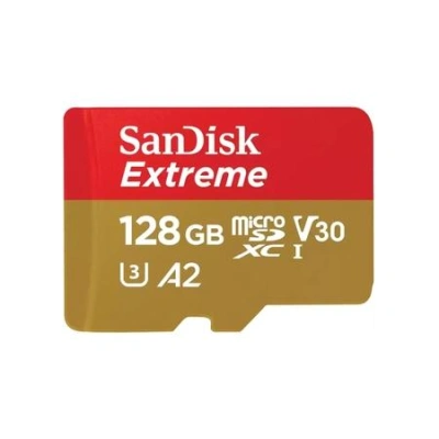 SanDisk Extreme microSDXC card for Mobile Gaming 128GB 190MB/s and 90MB/s, A2 C10 V30 UHS-I U3