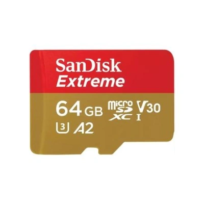 SanDisk Extreme microSDXC card for Mobile Gaming 64GB 170MB/s and 80MB/s , A2 C10 V30 UHS-I U3