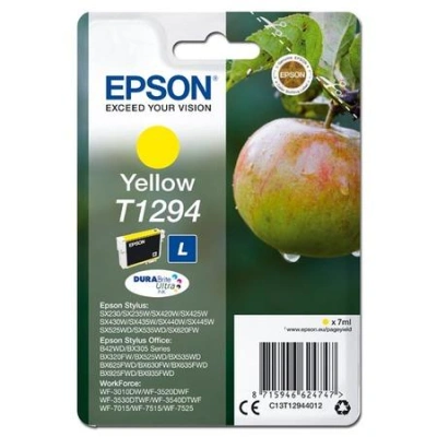 Epson inkoustová náplň/ T1294/ Singlepack DURABrite Ultra Ink/ Žlutá, C13T12944012