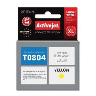 ActiveJet Ink cartridge Eps T0804 R265/R360/RX560 Yellow - 12 ml     AE-804, EXPACJAEP0111