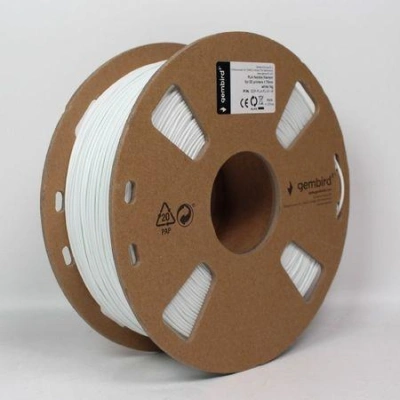 Tisková struna (filament) GEMBIRD, PLA flexibilní, 1,75mm, 1kg, bílá, 3DP-PLA-FL-01-W