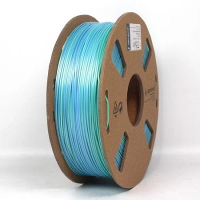 Tisková struna (filament) GEMBIRD, PLA, 1,75mm, 1kg, silk rainbow, modrá/zelená, 3DP-PLA-SK-01-BG