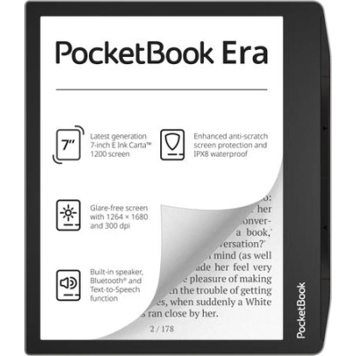 POCKETBOOK e-book reader 700 ERA STARDUST SILVER/ 16GB/ 7"/ Wi-Fi/ USB-C/ čeština/ stříbrná, PB700-U-16-WW