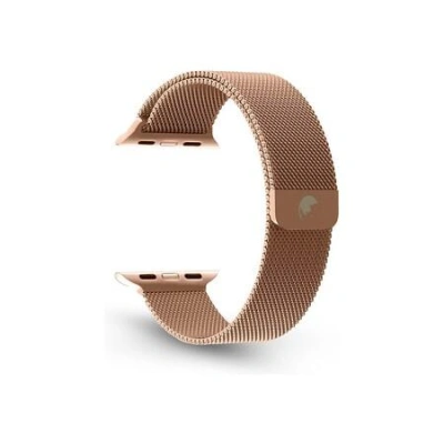 RhinoTech ocelový řemínek milánský tah pro Apple Watch 38 / 40 / 41mm růžově-zlatý