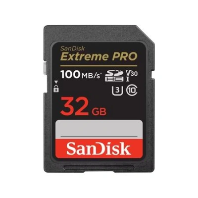 Paměťová karta SANDISK EXTREME PRO SDHC 32GB 100/90 MB/s UHS-I U3 (SDSDXXO-032G-GN4IN)