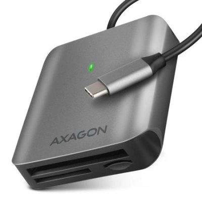 AXAGON externí čtečka paměťových karet microSD/SD/CF / CRE-S3C / USB-C 3.2 Gen 1 / UHS-II / hliníkové tělo, CRE-S3C