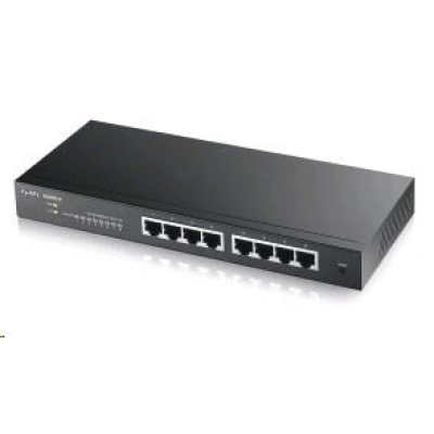 Zyxel GS1900-8 8-port Desktop Gigabit Web Smart switch: 8x Gigabit metal, IPv6, 802.3az (Green), fanless v2, GS1900-8-EU0102F