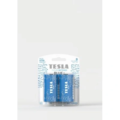 TESLA BLUE+ Zinc Carbon baterie D (R20, velký monočlánek, blister) 2 ks