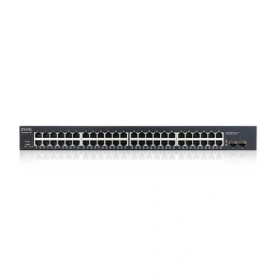 ZyXEL GS1900-48/50-port Gigabit Web Smart switch: 48x Gigabit metal + 2x SFP, IPv6, 802.3az (Green), GS1900-48-EU0102F
