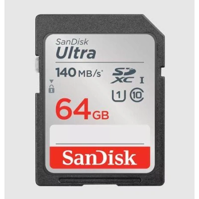 Paměťová karta SANDISK ULTRA SDXC 64GB 140MB/s UHS-I Class 10 (SDSDUNB-064G-GN6IN)