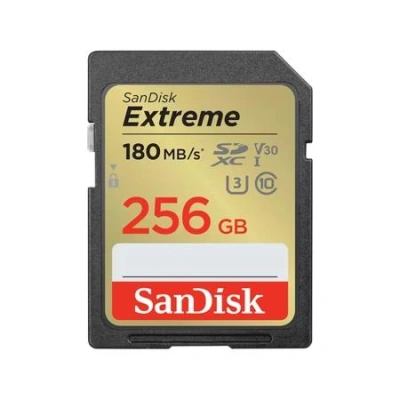 Paměťová karta SANDISK EXTREME SDXC 256 GB 180/130 MB/s UHS-I U3 (SDSDXVV-256G-GNCIN)
