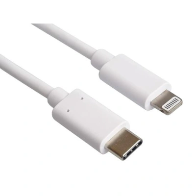 PremiumCord Lightning - USB-C™ USB nabíjecí a datový kabel MFi pro Apple iPhone/iPad, 1m bílý