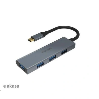 AKASA Hub USB-C 4x USB 3.0 port, Aluminium, AK-CBCA25-18BK