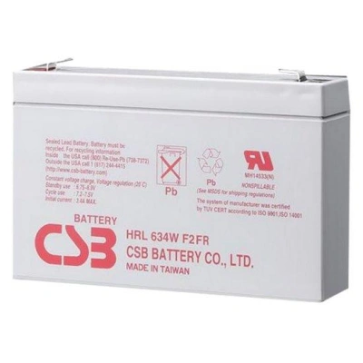 CSB Pb záložní akumulátor VRLA AGM 6V/9Ah (HRL634W F2), HRL634W F2