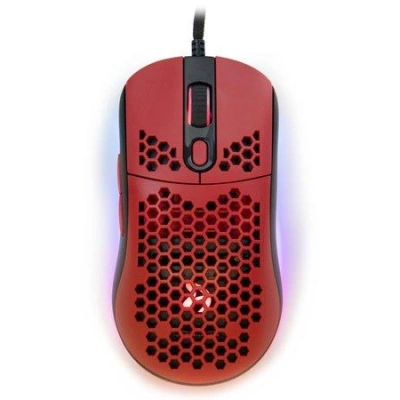 AROZZI herní myš FAVO Ultra Light Black-Red/ drátová/ 16.000 dpi/ USB/ 7 tlačítek/ RGB/ černočervená, AZ-FAVO-BKRD