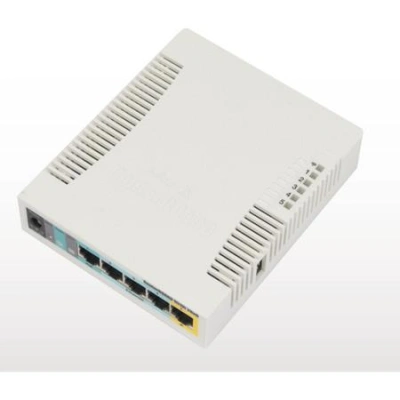 MikroTik RouterBOARD RB951Ui-2HnD 128 MB RAM/ 600 MHz/ 5x LAN/ 1x USB/ MIMO (2x2)/ 2.4Ghz 802b/g/n/, 1x PoE, vč L4, RB951Ui-2HnD