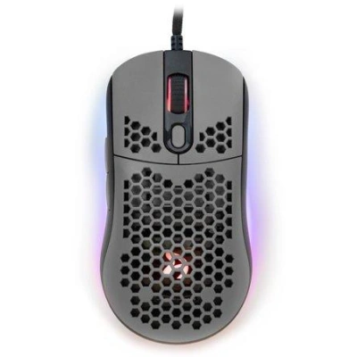 AROZZI herní myš FAVO Ultra Light Black-Grey/ drátová/ 16.000 dpi/ USB/ 7 tlačítek/ RGB/ černošedá, AZ-FAVO-BKGY