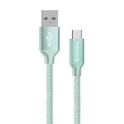 Colorway Datový Kabel USB/ USB-C / 2.4A/ 2m/ Mint