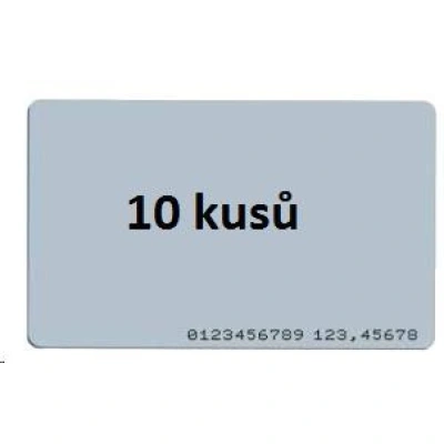 ISO karta 10-pack , RFID 125kHz EM4200, RO, vytisknuté číslo tagu na kartě, RFID-CARD-LF-PACK