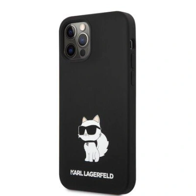 Karl Lagerfeld Liquid Silicone Choupette NFT kryt iPhone 12/12 Pro černý