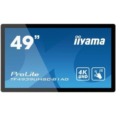iiyama ProLite TF4939UHSC-B1AG - 49" Třída úhlopříčky displej LCD s LED podsvícením - interaktivní digital signage - s dotyková obrazovka (multi touch) - 4K UHD (2160p) 3840 x 2160 - matná čerň, TF4939UHSC-B1AG