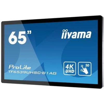 iiyama ProLite TF6539UHSC-B1AG - 65" Třída úhlopříčky displej LCD s LED podsvícením - interaktivní digital signage - s dotyková obrazovka (multi touch) - 4K UHD (2160p) 3840 x 2160 - matná čerň, TF6539UHSC-B1AG