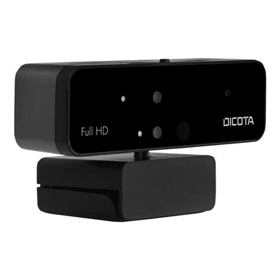 DICOTA Webcam PRO Face Recognition - Webkamera - barevný - 1920 x 1080 - 1080p - audio - USB 2.0, D31892