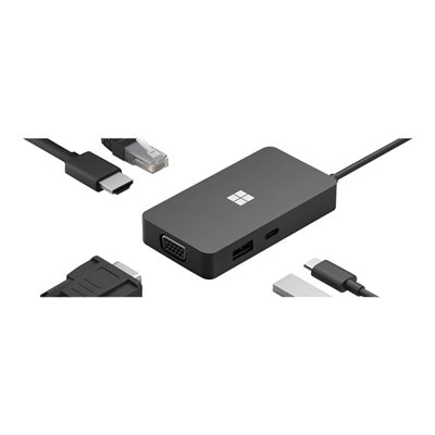 Microsoft USB-C Travel Hub - Dokovací stanice - USB-C - VGA, HDMI - GigE - komerční, 1E4-00003