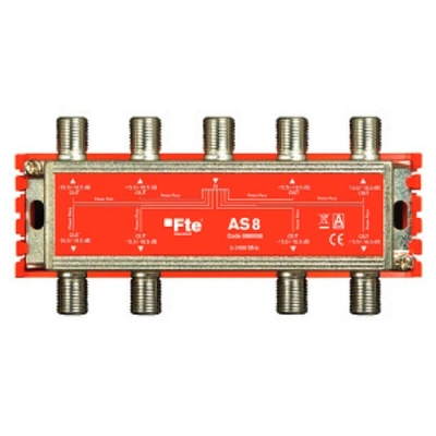 FTE rozbočovač AS 8, rozsah 5-2400 MHz, F-konektor