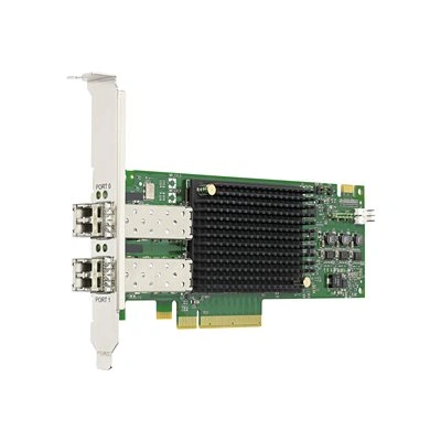 Emulex LPe31002 Gen 6 (16Gb), dual-port HBA (upgradeable to 32Gb) - Adaptér hostitelské sběrnice - PCIe 3.0 x8 - 16Gb Fibre Channel x 2, LPE31002-M6