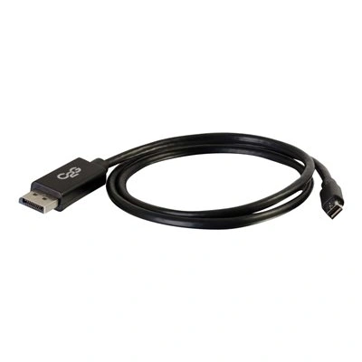 C2G 2m Mini DisplayPort to DisplayPort Adapter Cable 4K UHD - Black - Kabel DisplayPort - Mini DisplayPort (M) do DisplayPort (M) - 2 m - černá