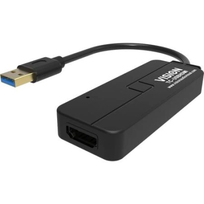 Vision - Externí video adaptér - USB 3.0 - HDMI - černá - maloobchod