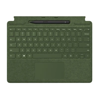 Microsoft Surface Pro Signature Keyboard - Klávesnice - s touchpad, akcelerometr, zásobník pro nabíjení a skladování Surface Slim Pen 2 - QWERTY - anglická - forest - s Slim Pen 2, 8X8-00124