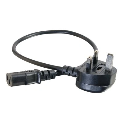 C2G Universal Power Cord - Elektrický kabel - BS 1363 (M) do IEC 60320 C13 - 5 m - lisovaný - černá