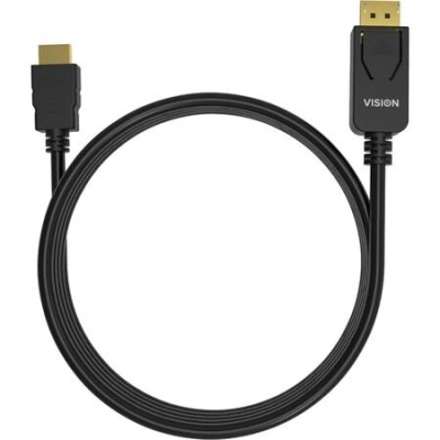 VISION Professional - Kabel adaptéru - DisplayPort s piny (male) do HDMI s piny (male) - 1 m - černá - podporuje 4K