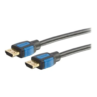 C2G 10ft 4K HDMI Cable with Ethernet and Gripping Connectors - M/M - Kabel HDMI s ethernetem - HDMI s piny (male) do HDMI s piny (male) - 3.05 m - dvojnásobně stíněný - černá - podporuje 4K