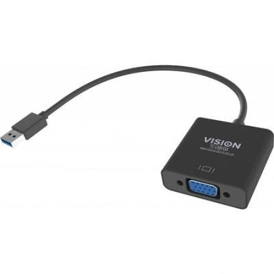 Vision - Externí video adaptér - USB 3.0 - VGA - černá - maloobchod